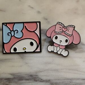 Cute Pink and Blue Character Pins